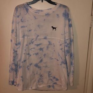 VS Pink tie dye, long sleeve shirt